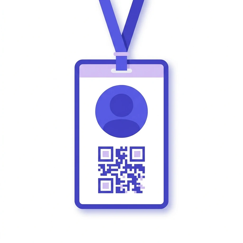 Student ID cards with photo and QR code