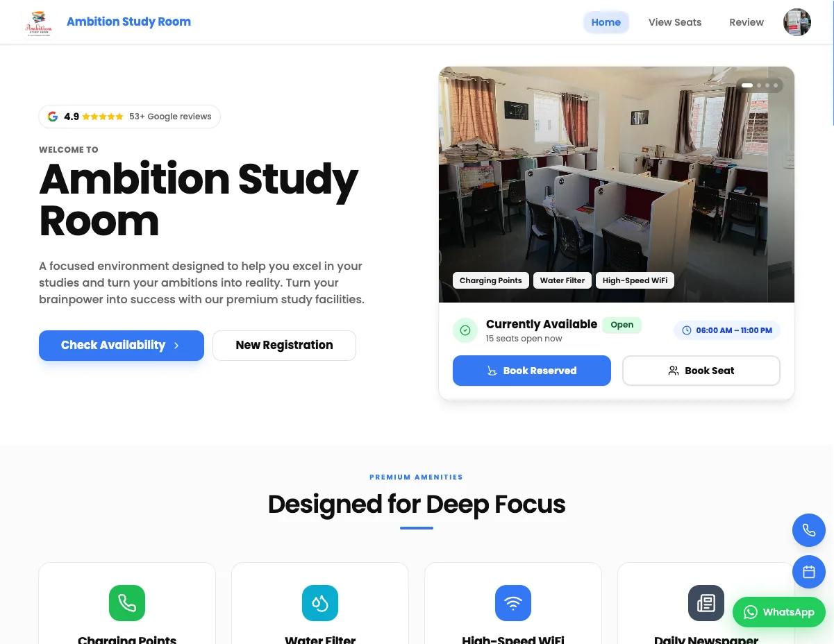 Sample white-label tenant library site — custom domain, logo and brand colours